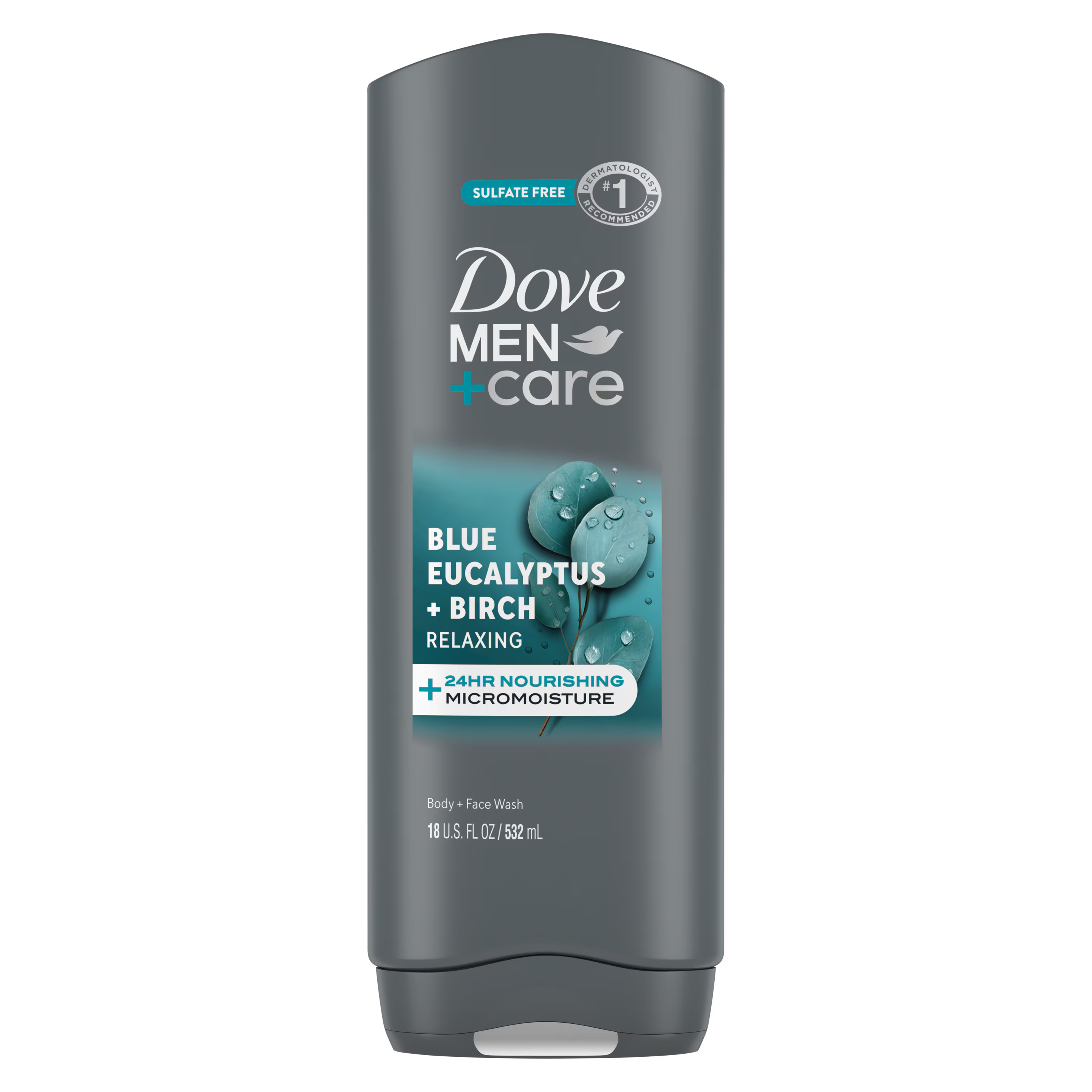 DOVE USA BODY WASH 532ML MEN BLUE EUCALYPTUS BIRCH 3 IN 1