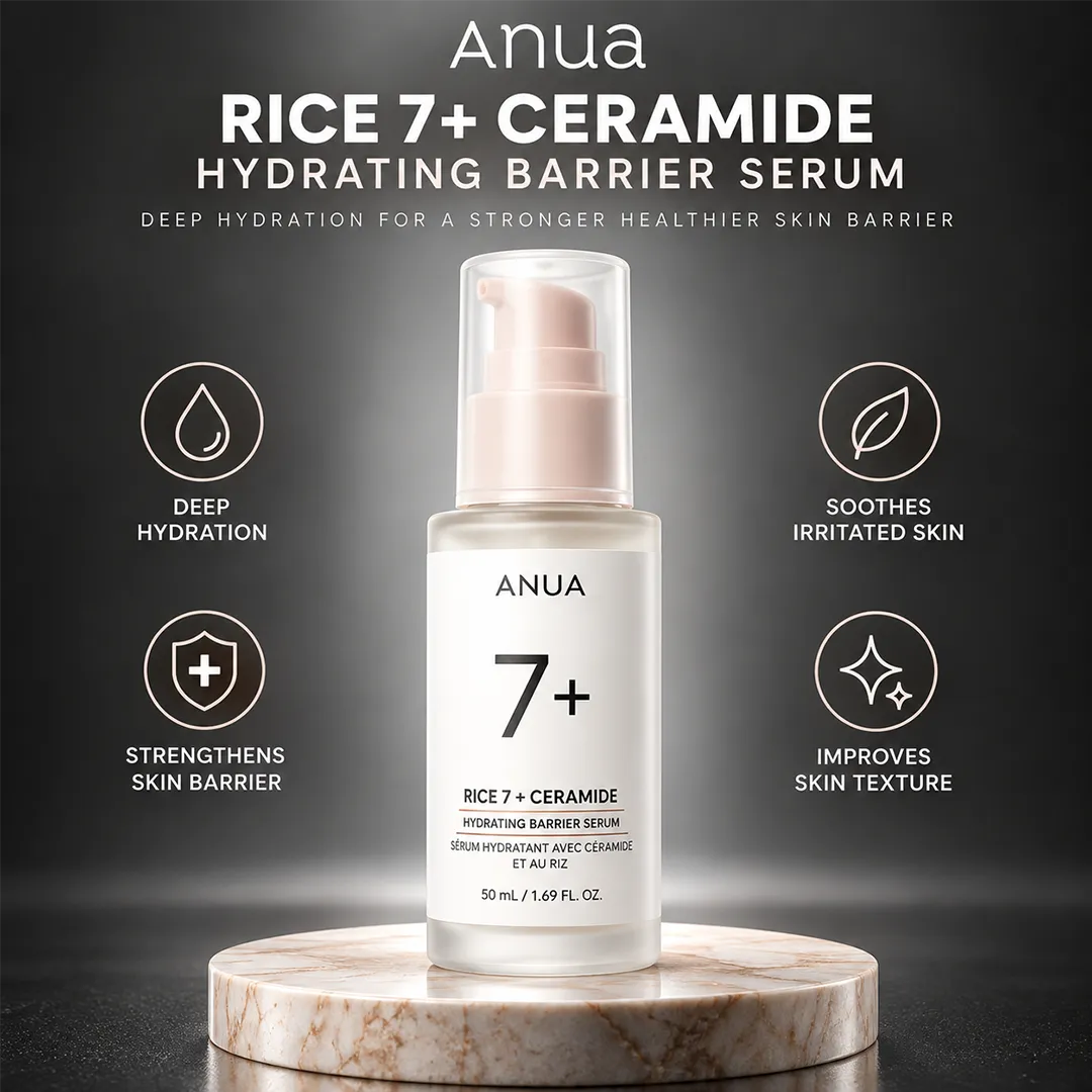 ANUA RICE 7+ CERAMIDE HYDRATING BARRIER SERUM 50ML
