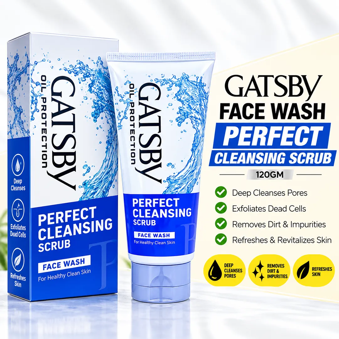 GATSBY FACE WASH 120GM PERFECT CLEANSING SCRUB