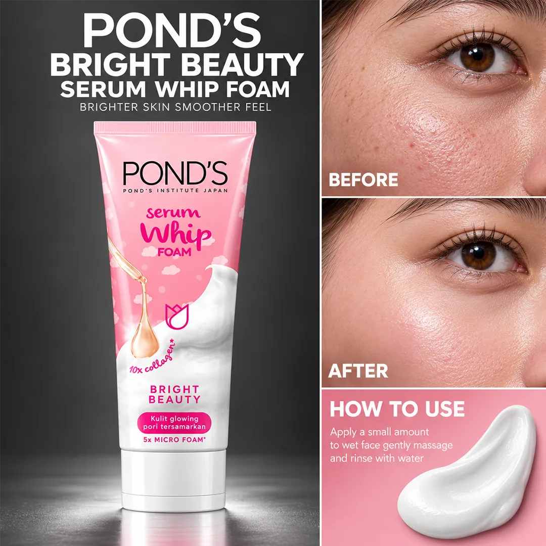 PONDS INDO BRIGHT BEAUTY SERUM WHIP FOAM 100GM