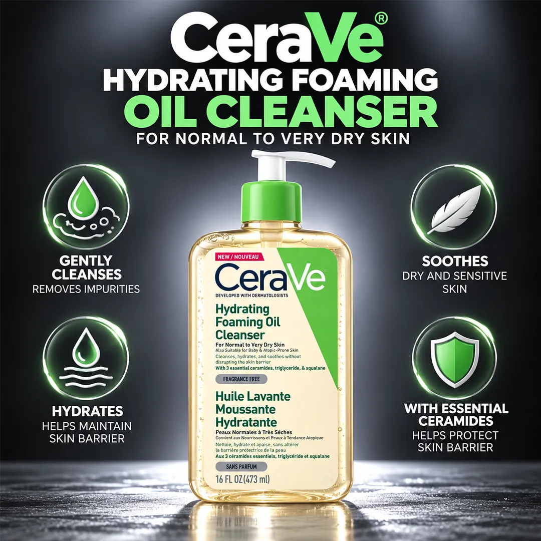 CERAVE UK HYDRATING FOAMING OIL CLEANSER 473ML