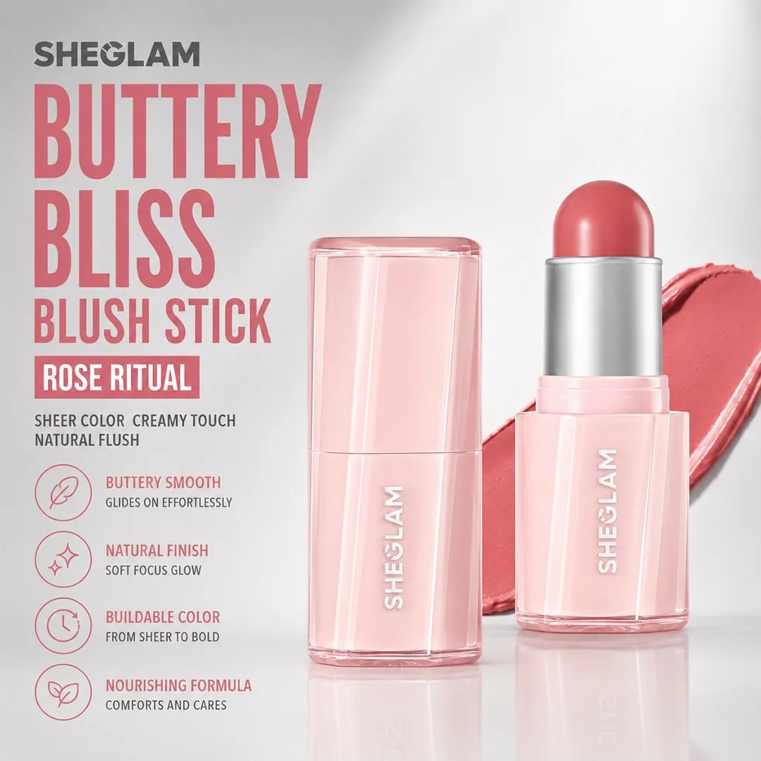 SHEGLAM BUTTERY BLISS BLUSH STICK ROSE RITUAL