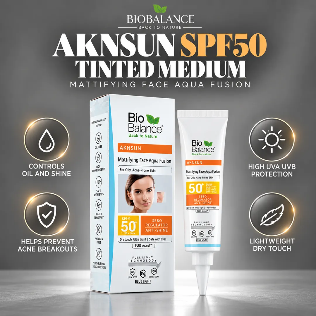 BIO BALANCE AKNSUN SPF50 TINTED MEDIUM 40ML