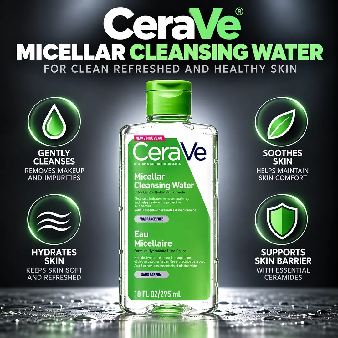 CERAVE UK MICELLAR CLEANSING WATER 295ML FRAGRANCE FREE