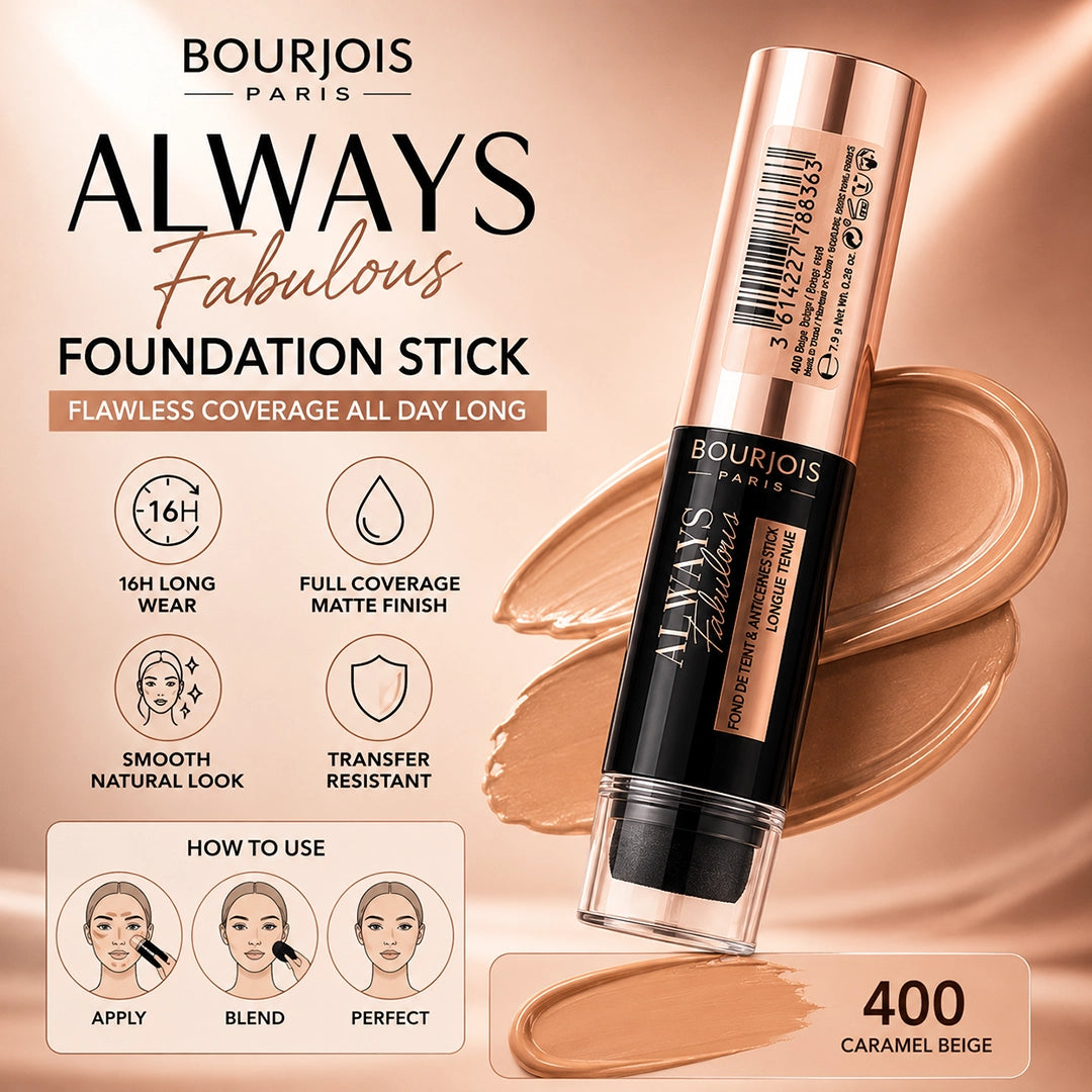BOURJOIS FOUNDITION STICK ALWAYS FABULOUS 400