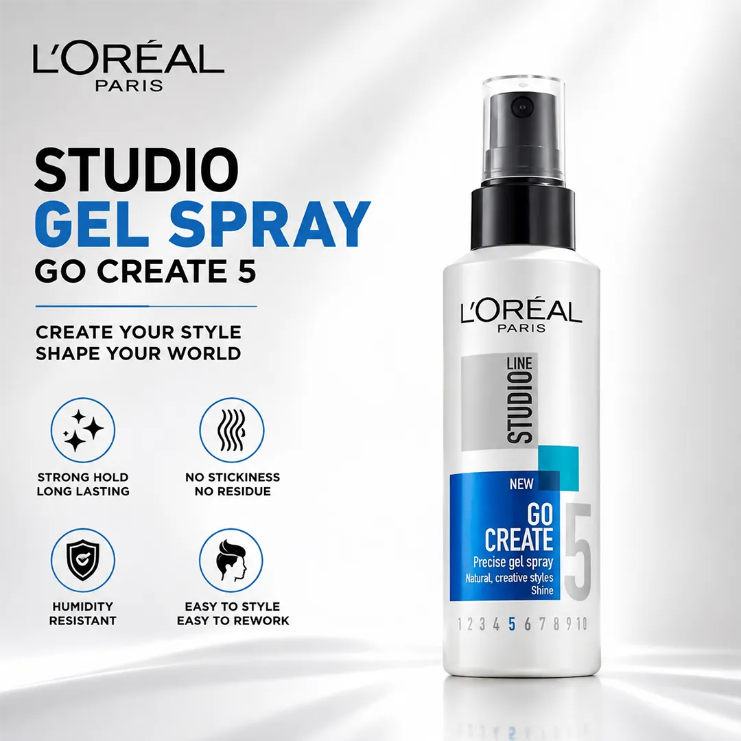 LOREAL STUDIO GEL SPRAY 150ML GO CREAT 5