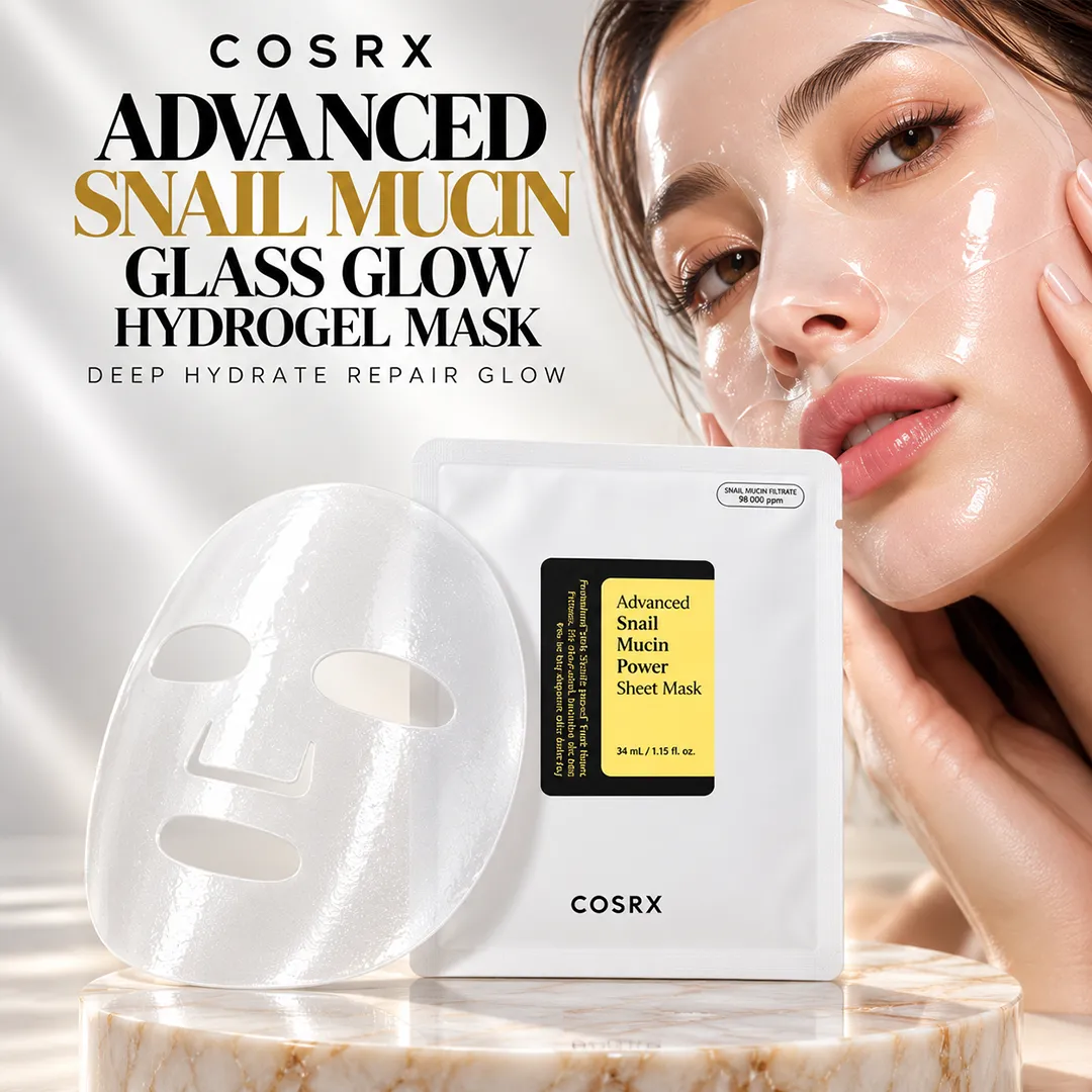 COSRX ADVANCED SNAIL MUCIN GLASS GLOW HYDROGEL MASK 34GM