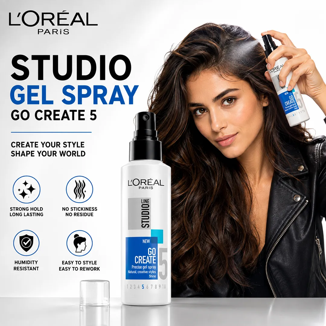 LOREAL STUDIO GEL SPRAY 150ML GO CREAT 5