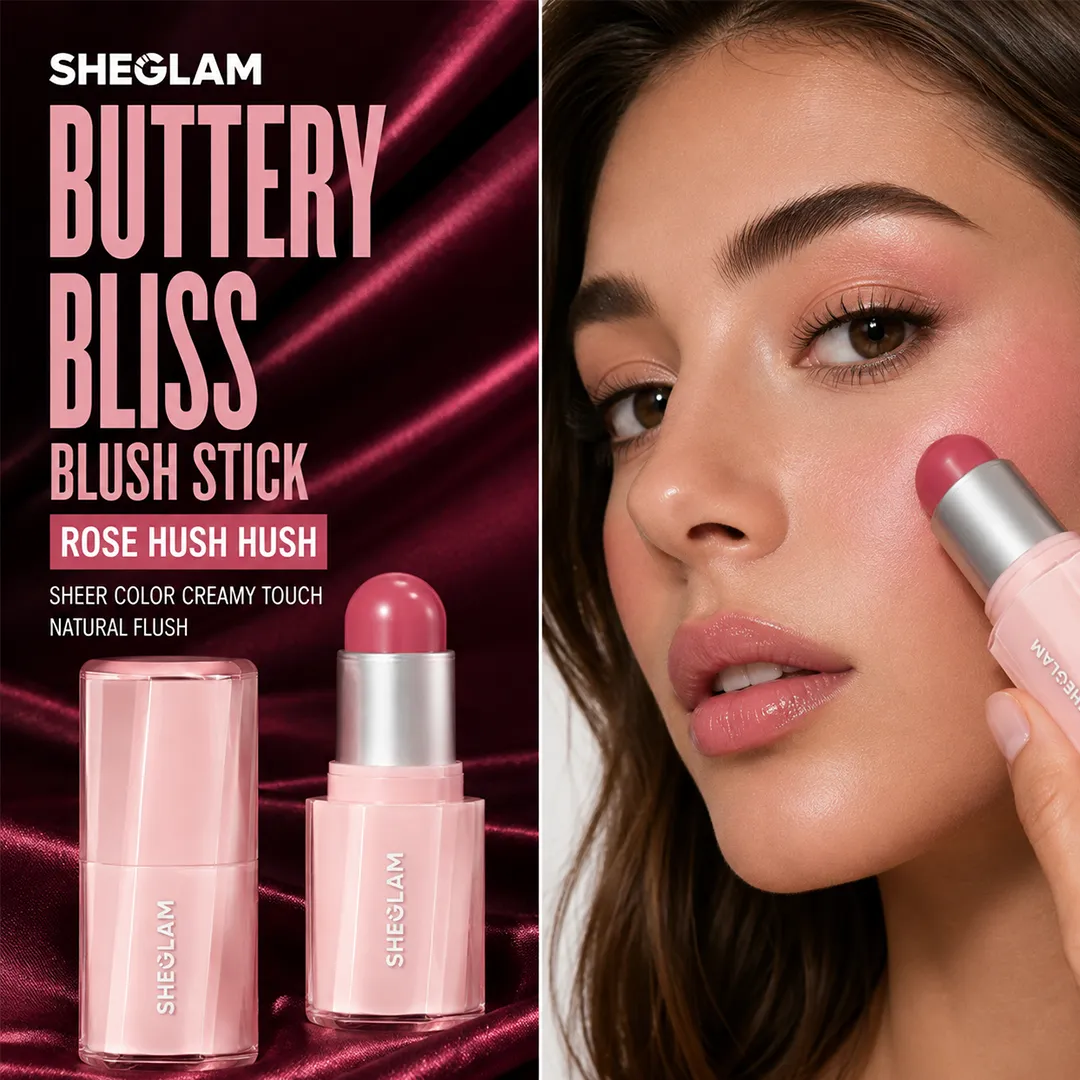 SHEGLAM BUTTERY BLISS BLUSH STICK ROSE HUSH HUSH