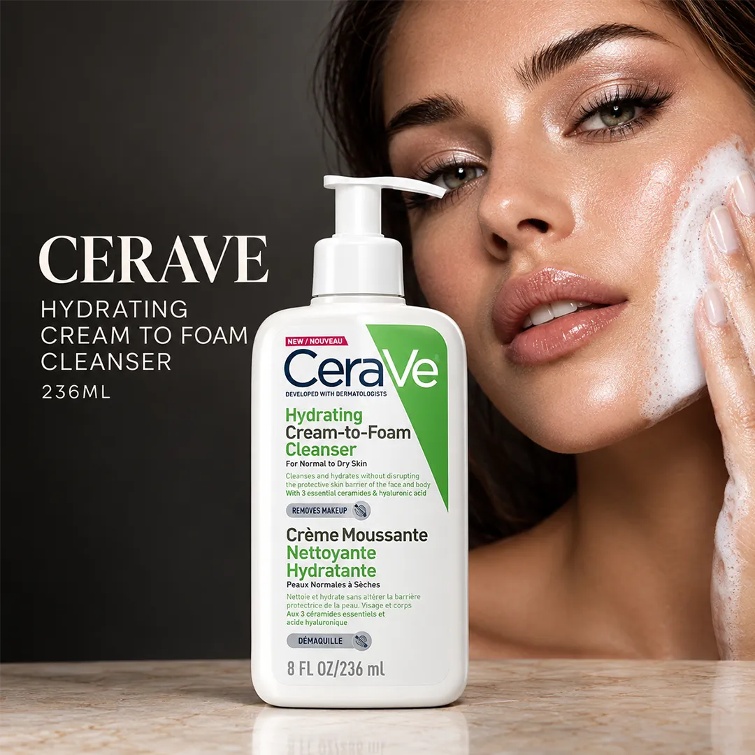 CERAVE UK HYDRATING CREAM TO FOAM CLEANSER 236ML