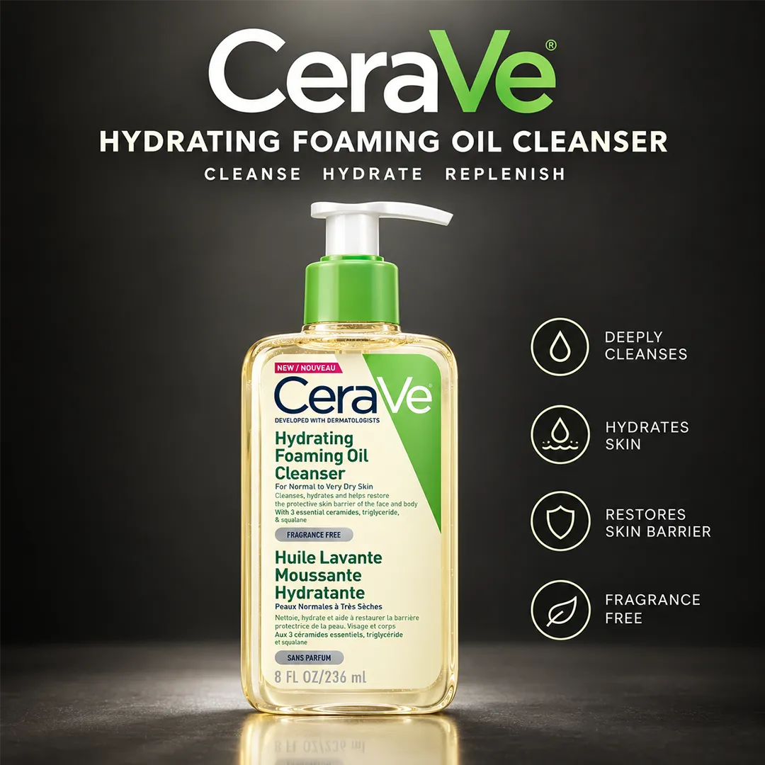 CERAVE UK HYDRATING FOAMING OIL CLEANSER 236ML