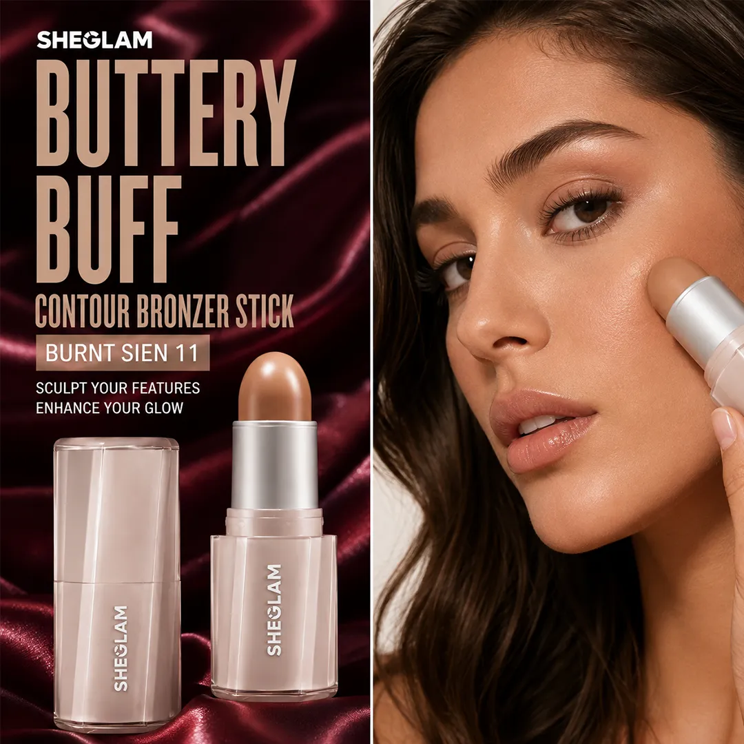 SHEGLAM BUTTERY BUFF CONTOUR BRONZER STICK BURNT SIEN 11 6GM