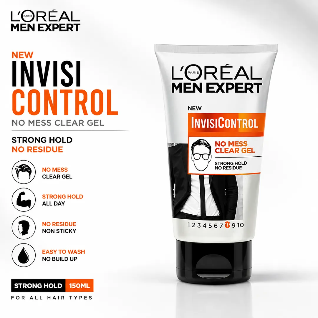 LOREAL MEN EXPERT HAIR GEL 150ML INVISI CONTROL
