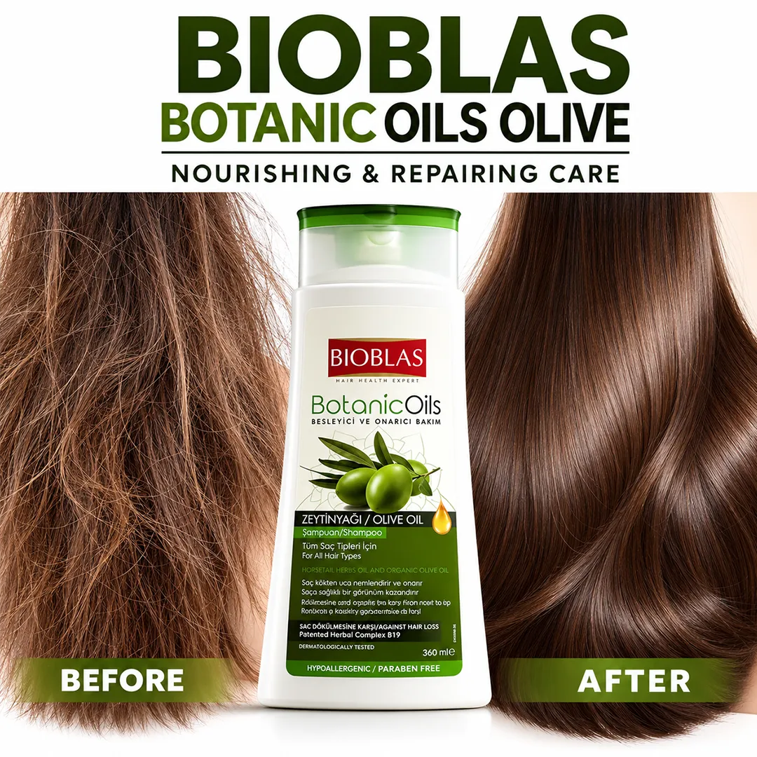 BIOBLAS SHAMPOO 360ML BOTANIC OILS OLIVE
