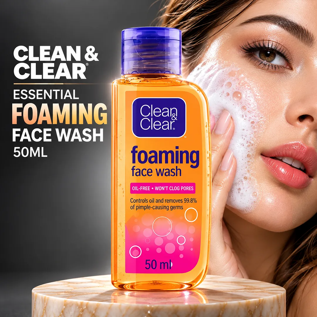 CLEAN CLEAR INDO FACE WASH 50ML ESSENTIAL FOAMING