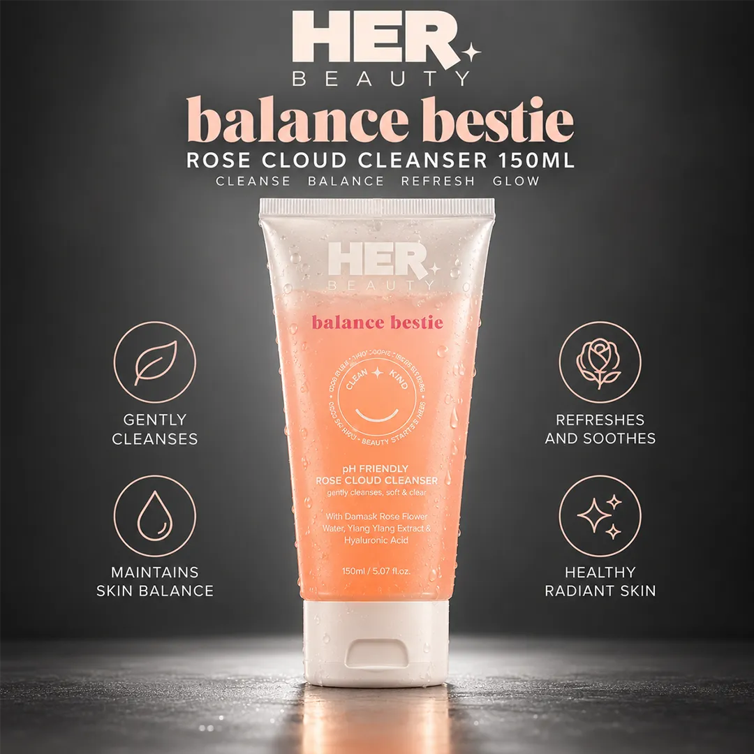 HER BEAUTY BALANCE BESTIE ROSE CLOUD CLEANSER 150ML