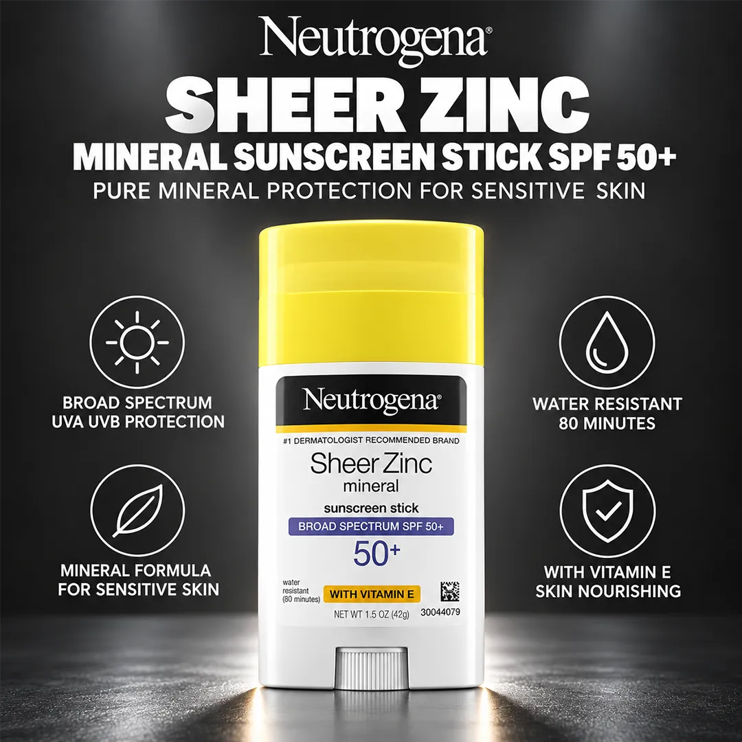 NEUTROGENA SUNSCREEN SHEER ZINC MINERAL STICK SPF50 42GM