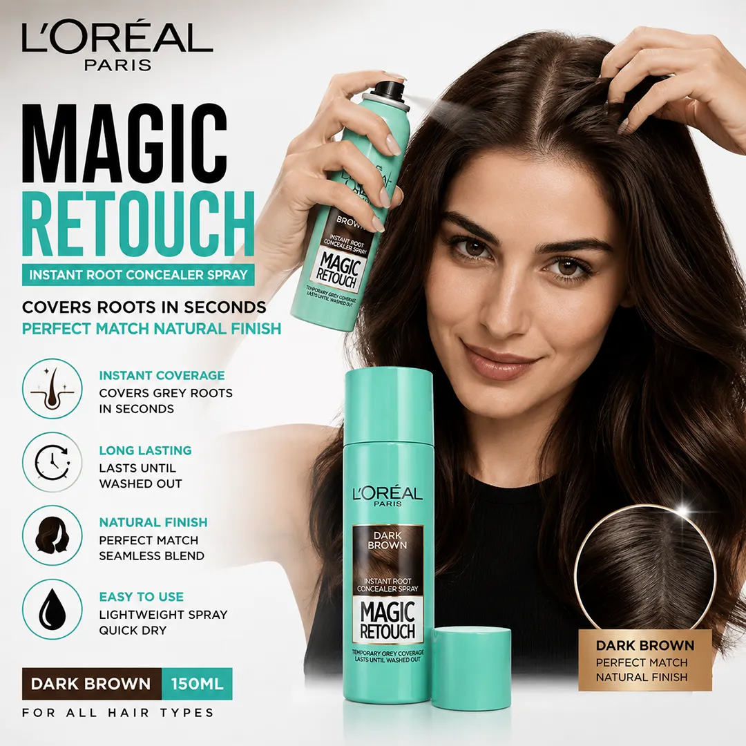 LOREAL MAGIC RETOUCH SPRAY 150ML DARK BROWN