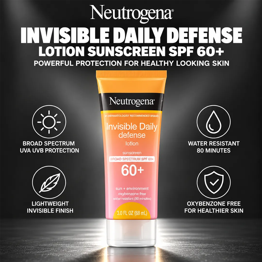 NEUTROGENA SUNSCREEN INVISIBLE DAILY DEFENCE LOTION SPF60