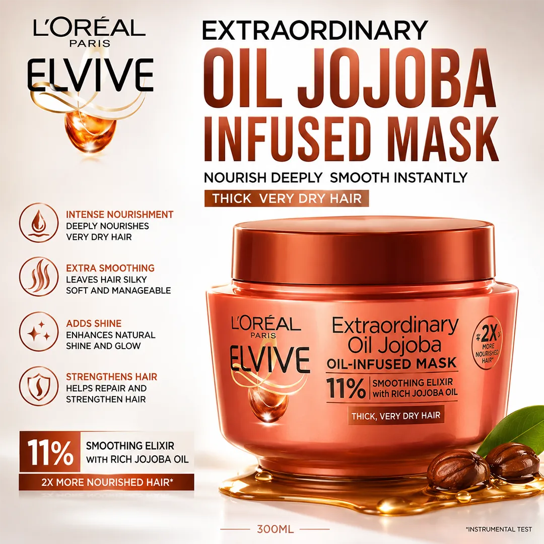 LOREAL ELVIVE EXTRAORDINARY OIL JOJOBA INFUSED MASK 300ML