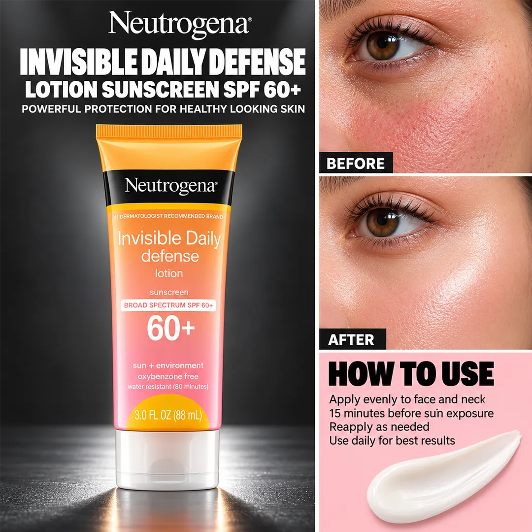 NEUTROGENA SUNSCREEN INVISIBLE DAILY DEFENCE LOTION SPF60