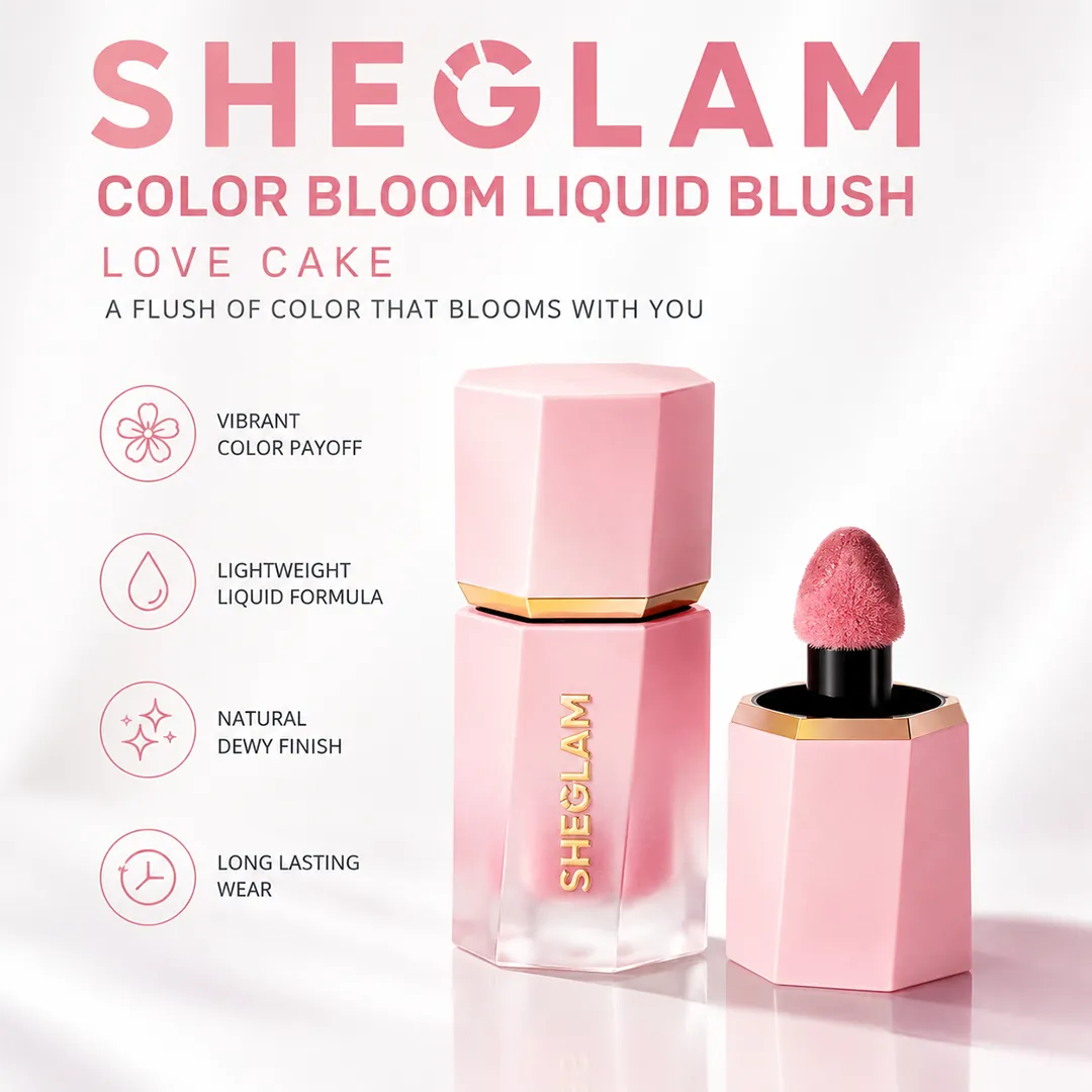 SHEGLAM COLOR BLOOM LIQUID BLUSH LOVE CAKE