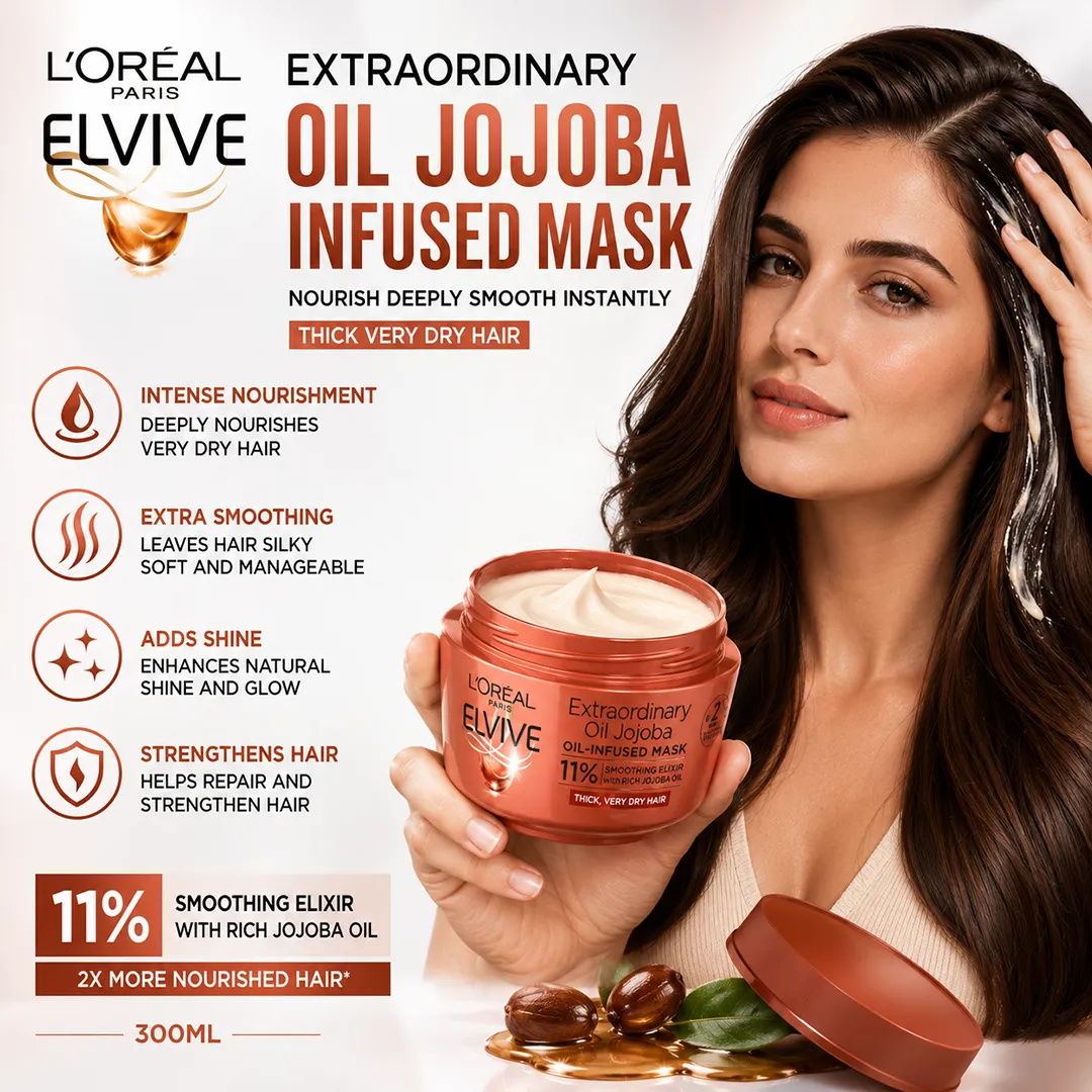 LOREAL ELVIVE EXTRAORDINARY OIL JOJOBA INFUSED MASK 300ML