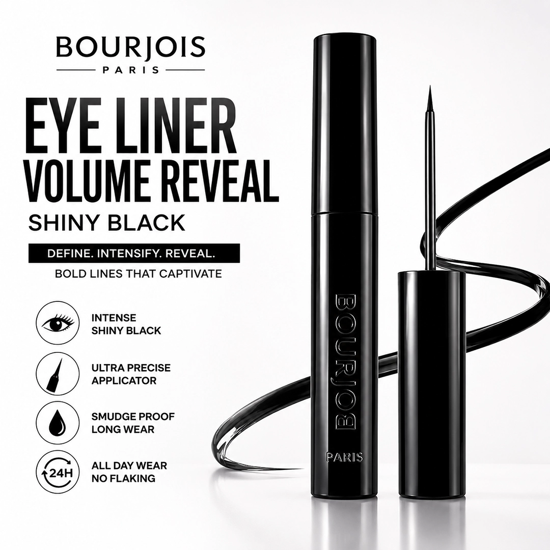 BOURJOIS EYE LINER VOLUME REVEAL SHINY BLACK
