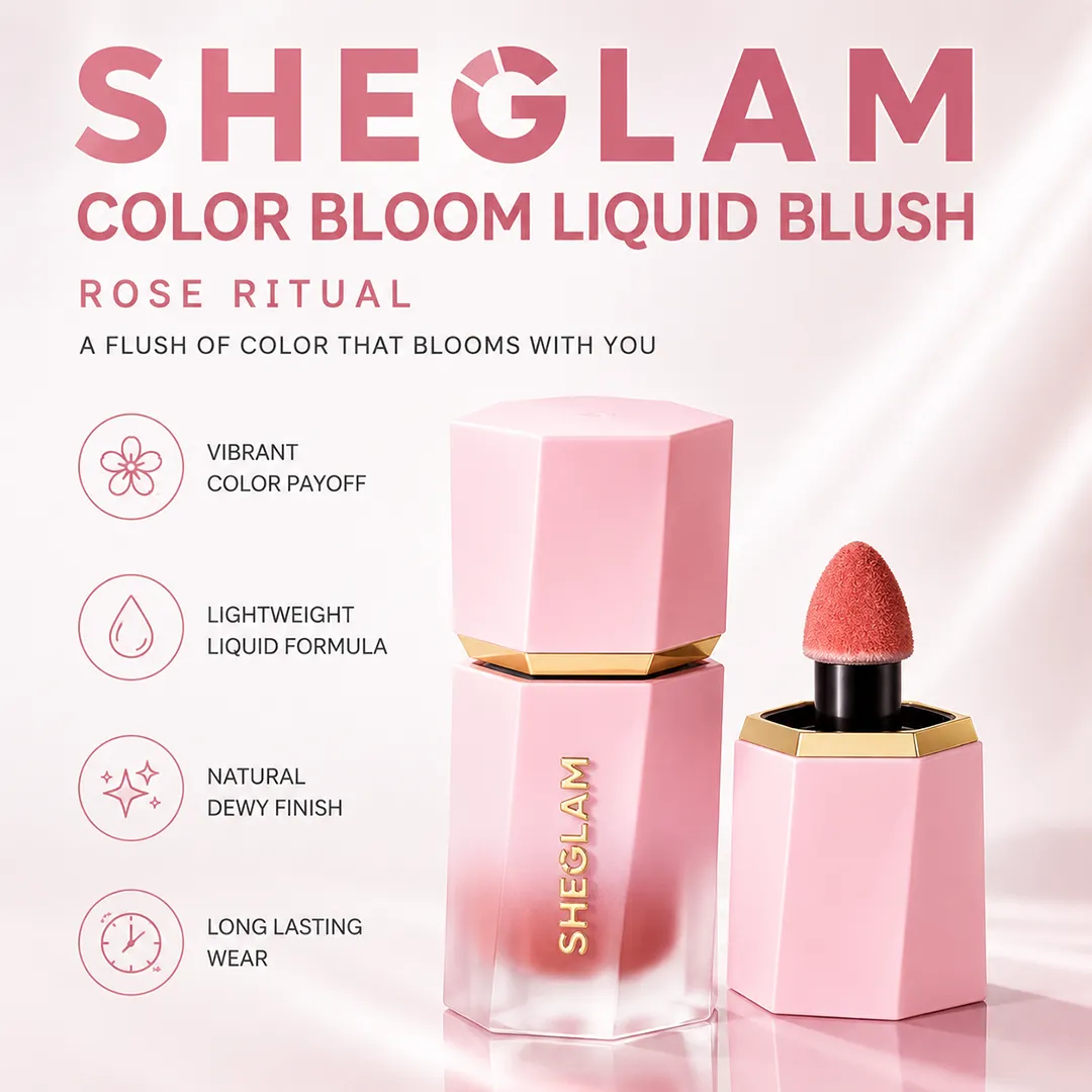 SHEGLAM COLOR BLOOM LIQUID BLUSH ROSE RITUAL