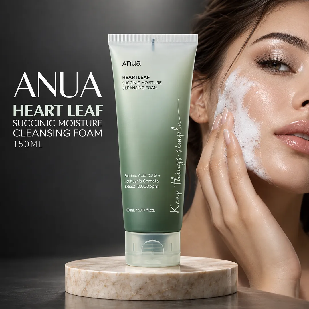 ANUA HEART LEAF SUCCINIC MOISTURE CLEANSING FOAM 150ML