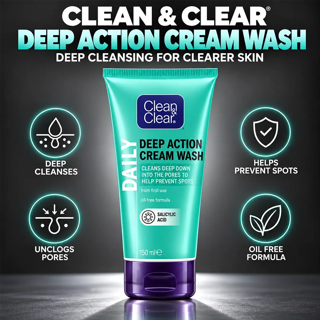 CLEAN CLEAR CREAM WASH DEEP ACTION 150ML