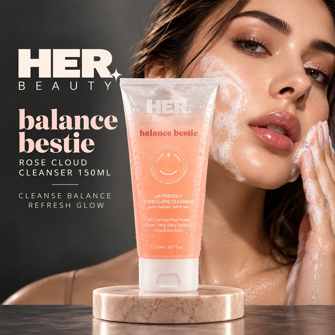 HER BEAUTY BALANCE BESTIE ROSE CLOUD CLEANSER 150ML