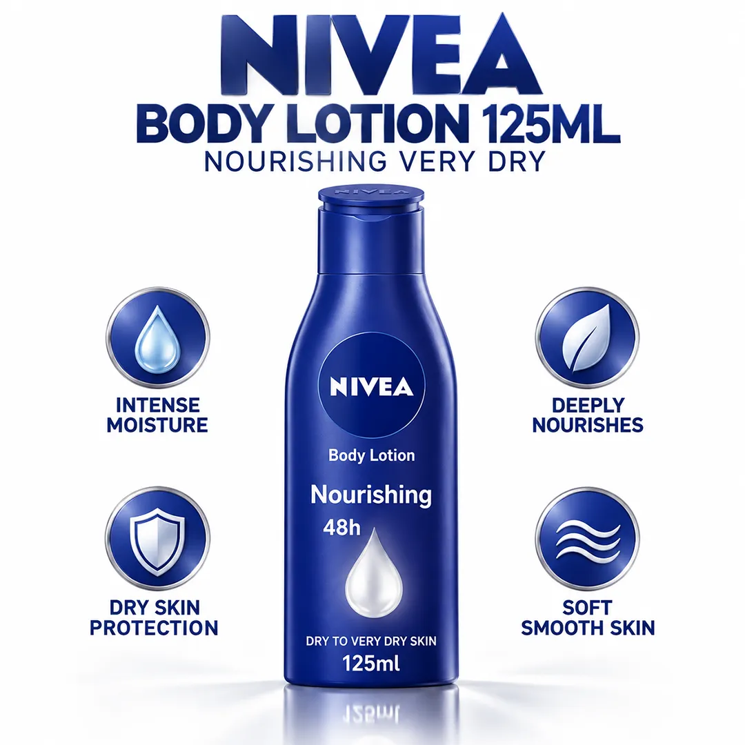 NIVEA BODY LOTION 125ML NOURISHING VERY DRY