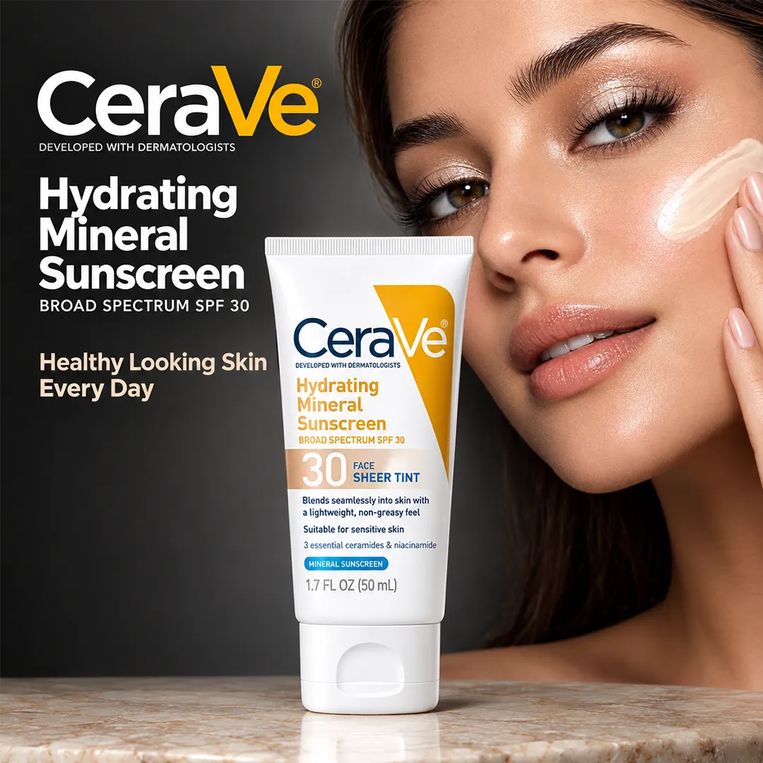 CERAVE HYDRATING MINERAL SUNSCREEN 30 FACE SHEER TINT 50ML