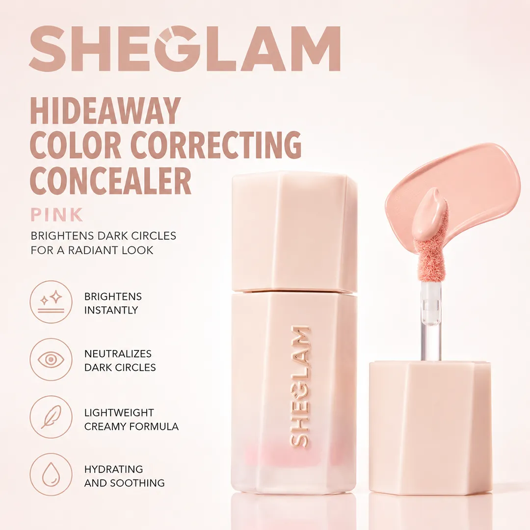 SHEGLAM HIDEAWAY COLOR CORRECTING CONCEALER 3.5ML PINK