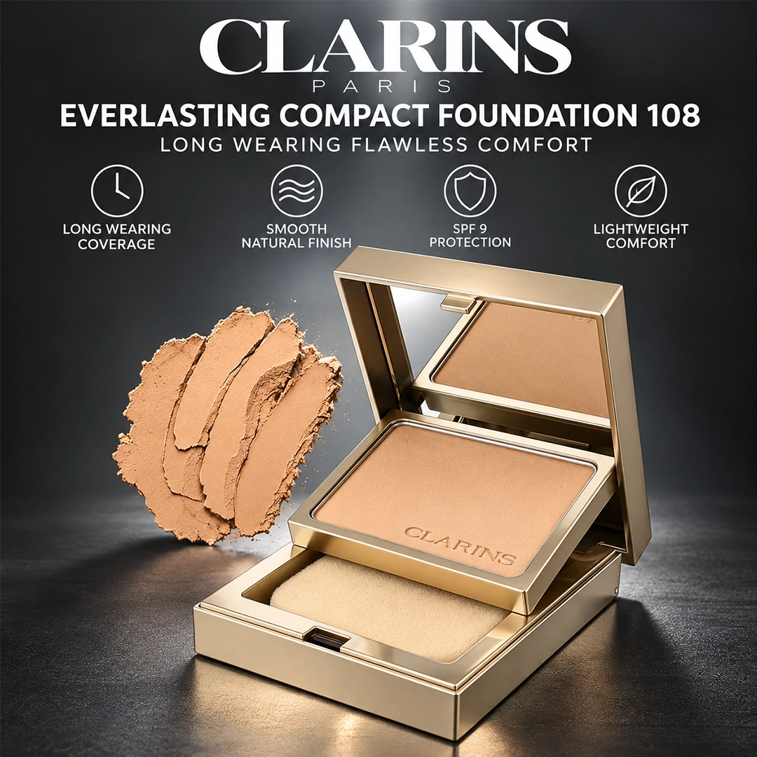 CLARINS EVERLASTING COMPACT FOUNDATION 108