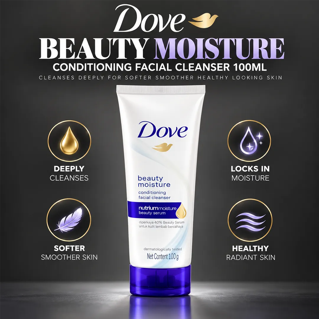 DOVE FACIAL CLEANSER BEAUTY MOISTURE 100ML