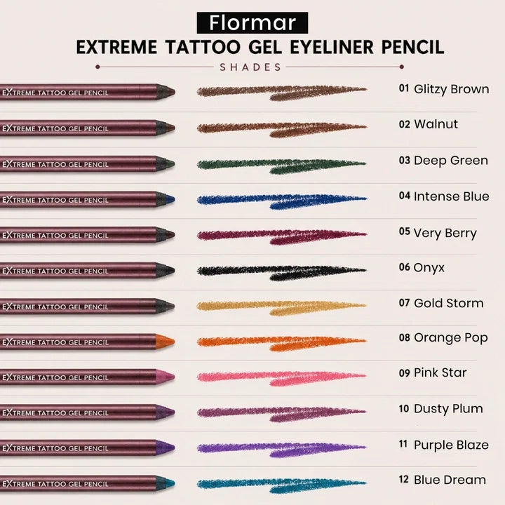 FLORMAR EYELINER PENCIL EXTREME TATTOO GEL