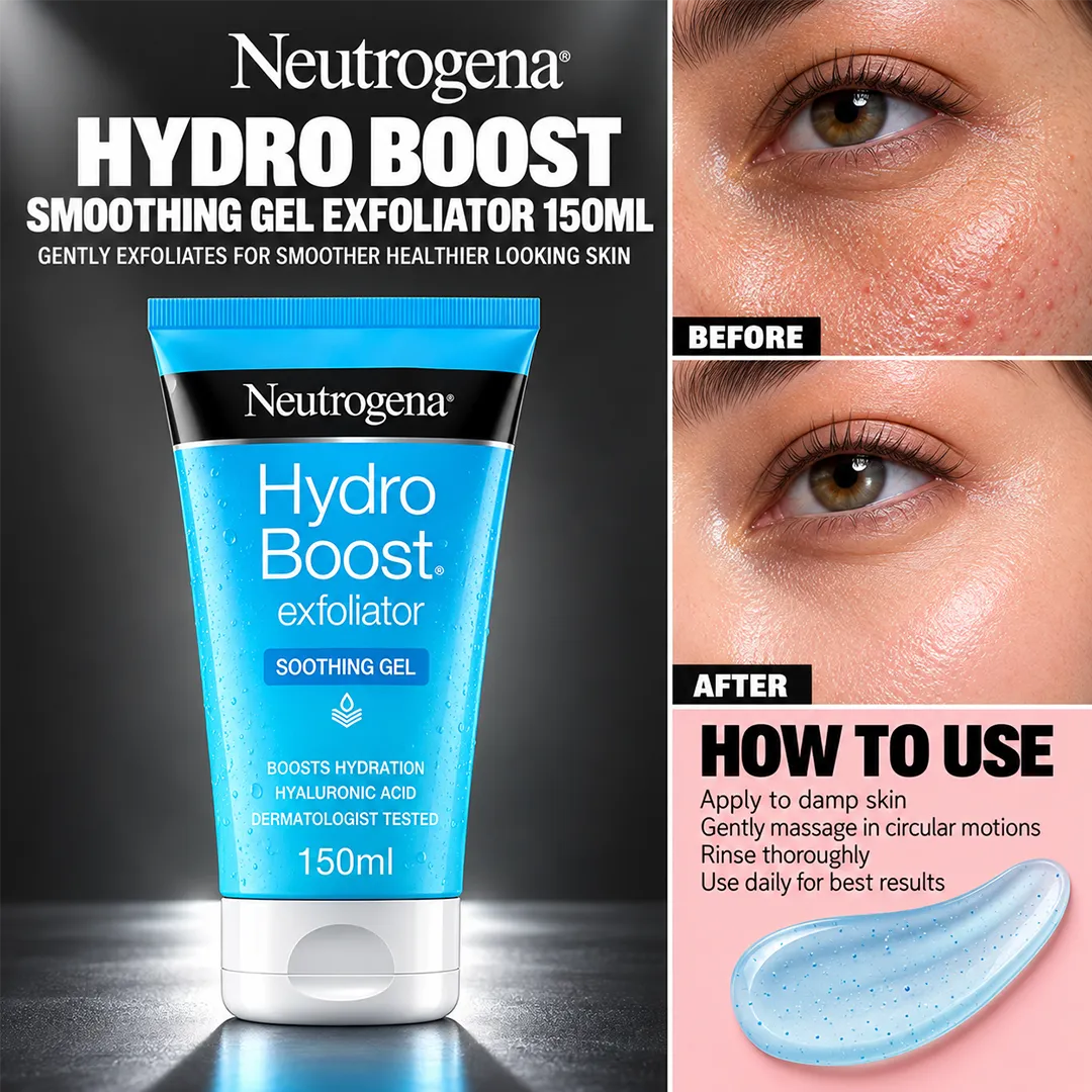 NEUTROGENA HYDRO BOOST SMOOTHING GEL EXFOLIATOR 150ML