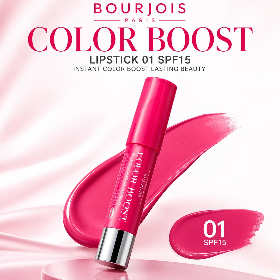 BOURJOIS COLOR BOOST LIPSTICK 01 SPF15