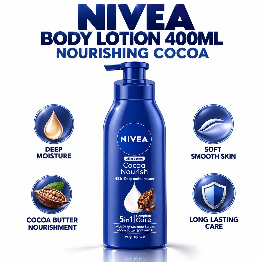 NIVEA BODY LOTION 400ML NOURISHING COCOA