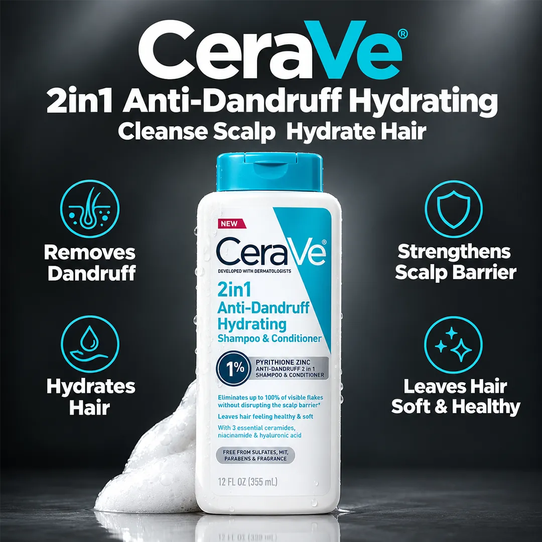 CERAVE 2IN1 ANTI DANDRUFF SHAMPOO 355ML HYDRATING