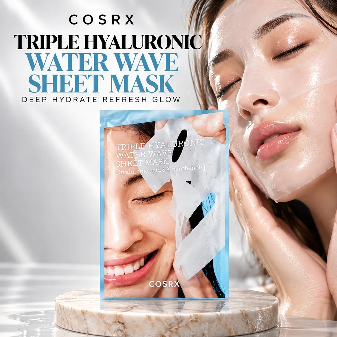 COSRX TRIPLE HYALURONIC WATER WAVE SHEET MASK 20ML
