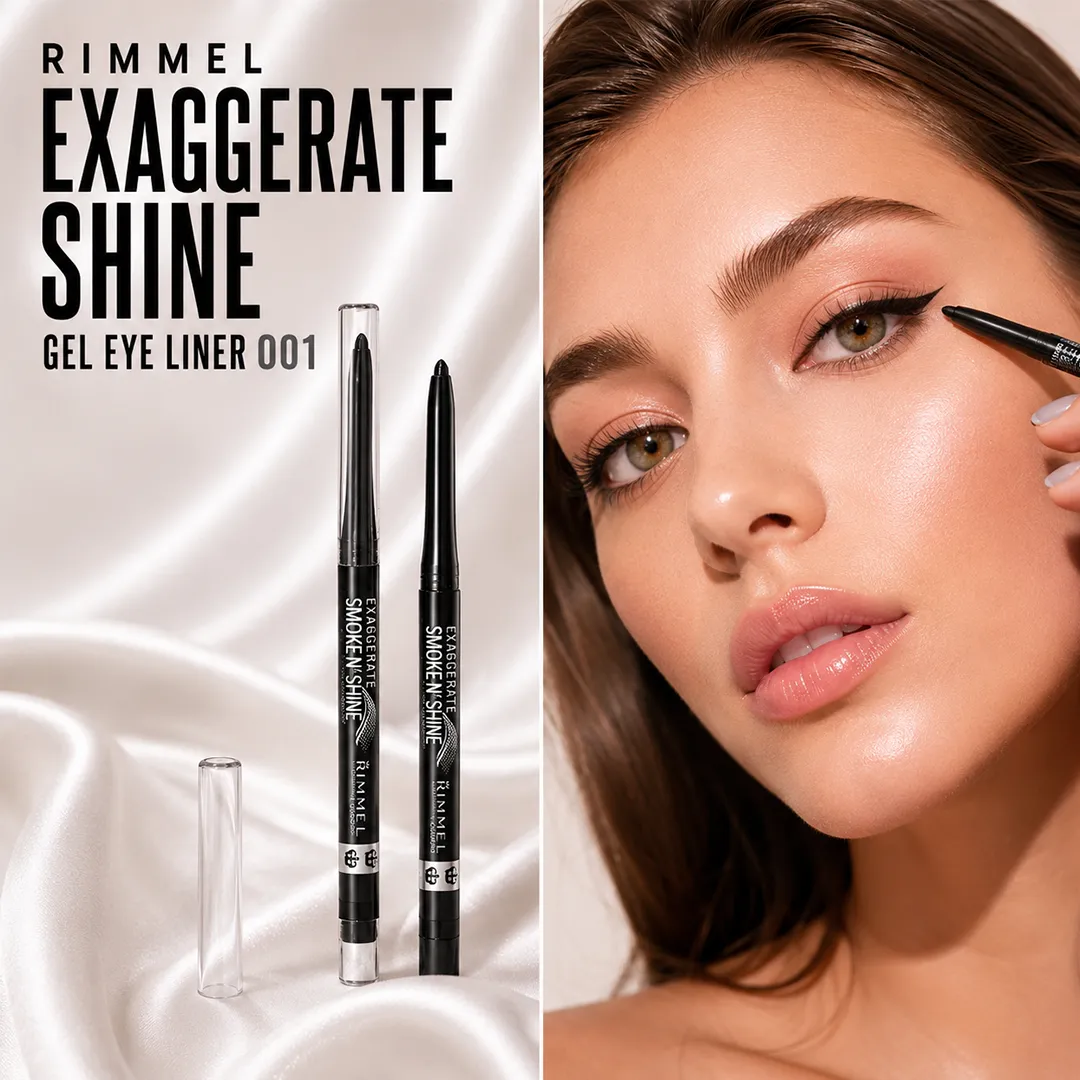 RIMMEL EXAGGERATE SHINE GEL EYE LINNER 001