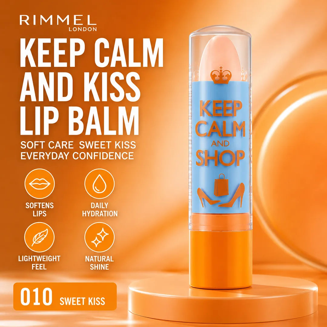 RIMMEL KEEP CALM ADN KISS LIP BLAM 010