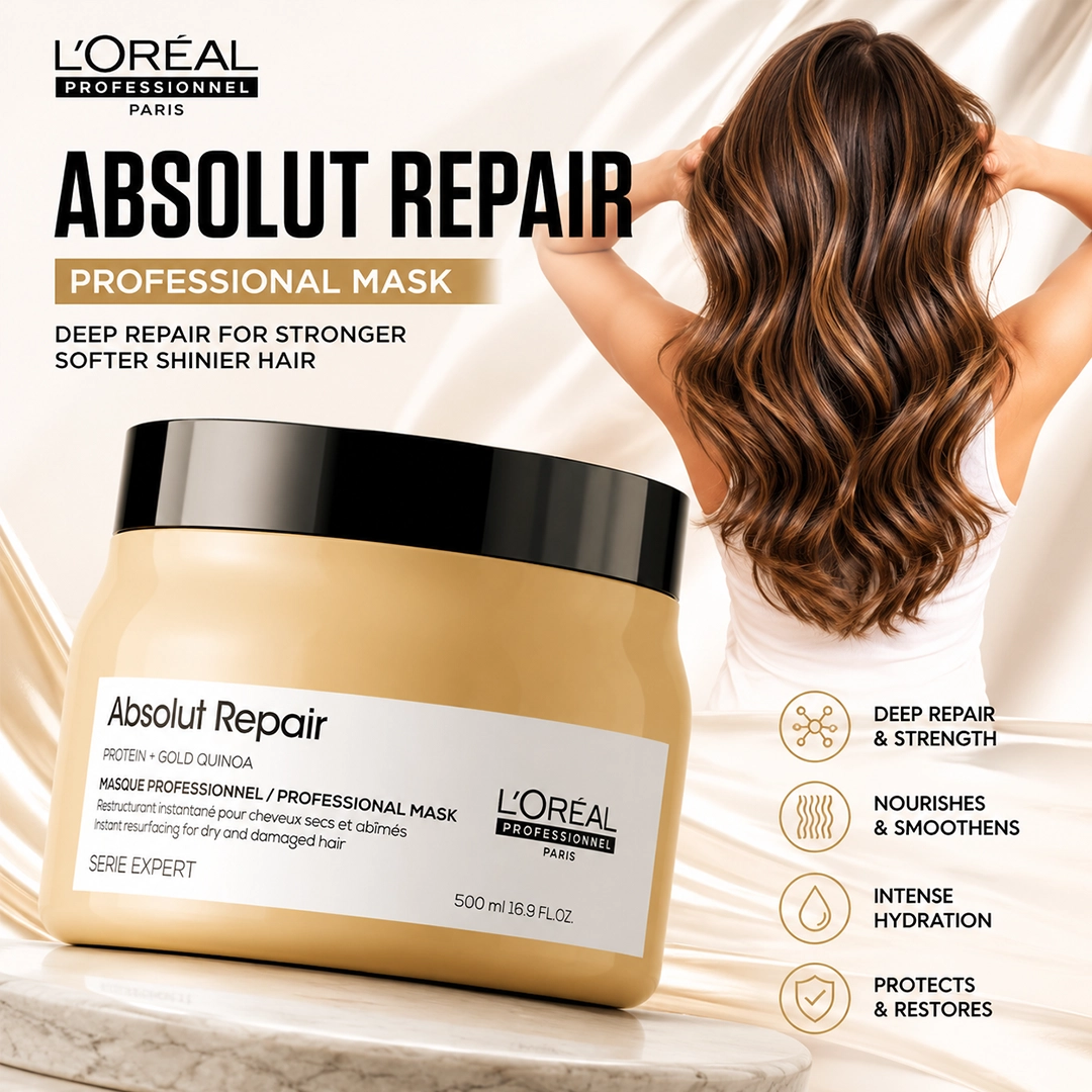 LOREAL PRO ABSOLUT REPAIR MASQUE 500ML GOLD