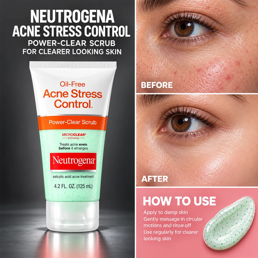 NEUTROGENA ACNE WASH SCRUB 124ML STRESS CONTROL