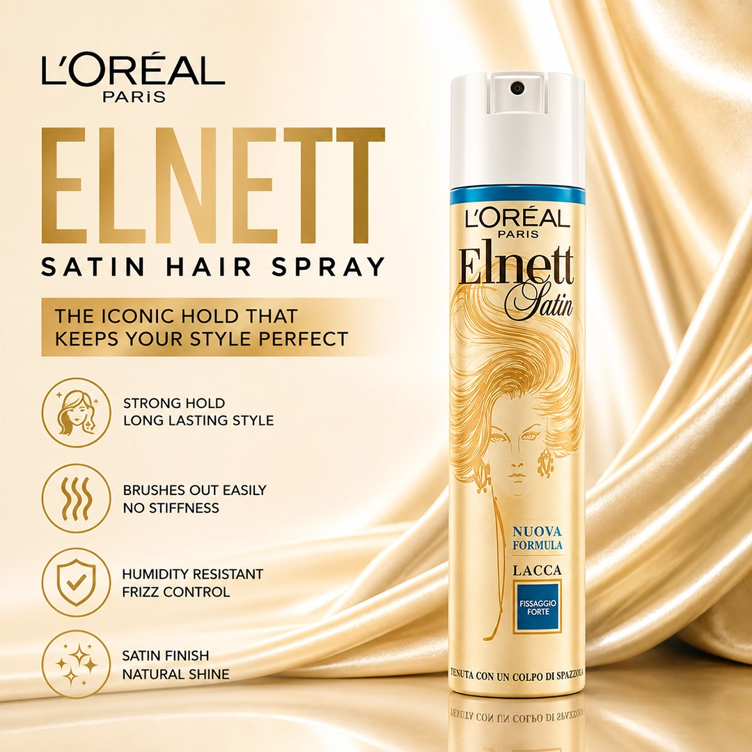 LOREAL ELNETT SATIN HAIR SPRAY 200MLS