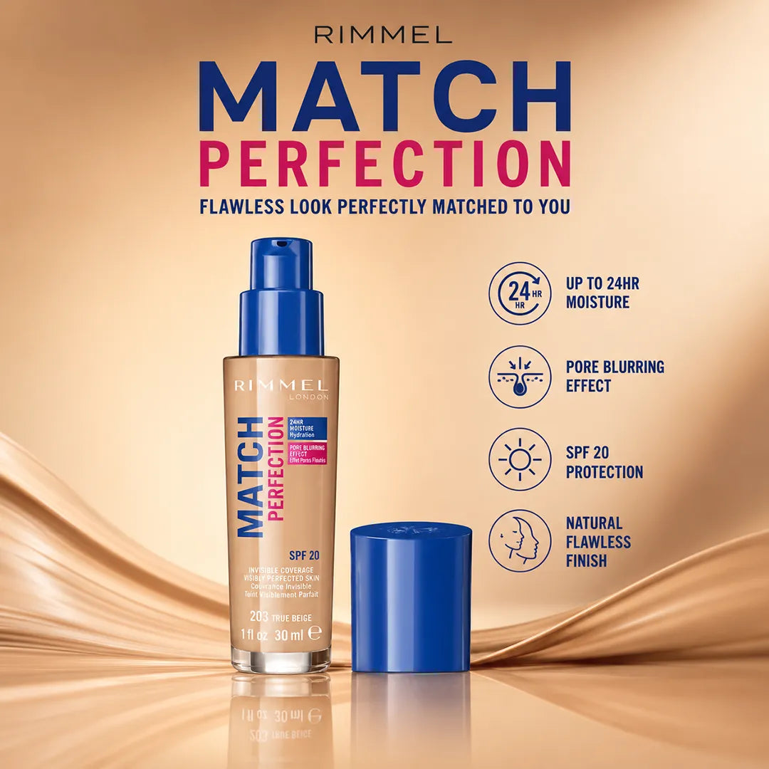 RIMMEL FOUNDATION MATCH PERFECTION