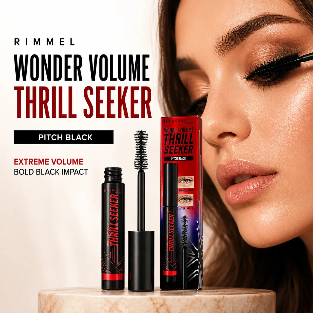RIMMEL MASCARA WONDER VOLUME PITCH BLACK